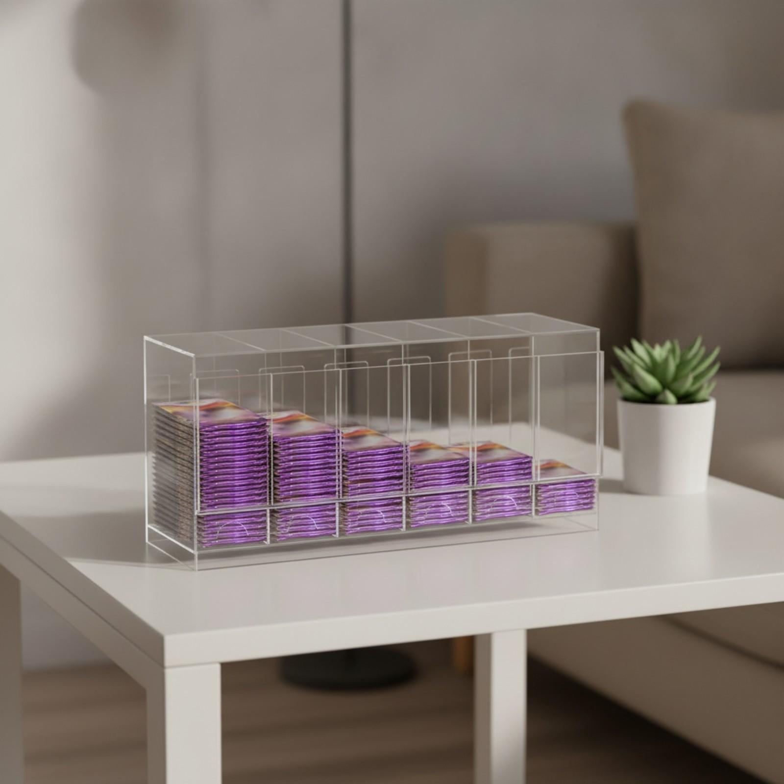 Storage - صندوق عرض بطاقات مقسم، بدون غطاء،