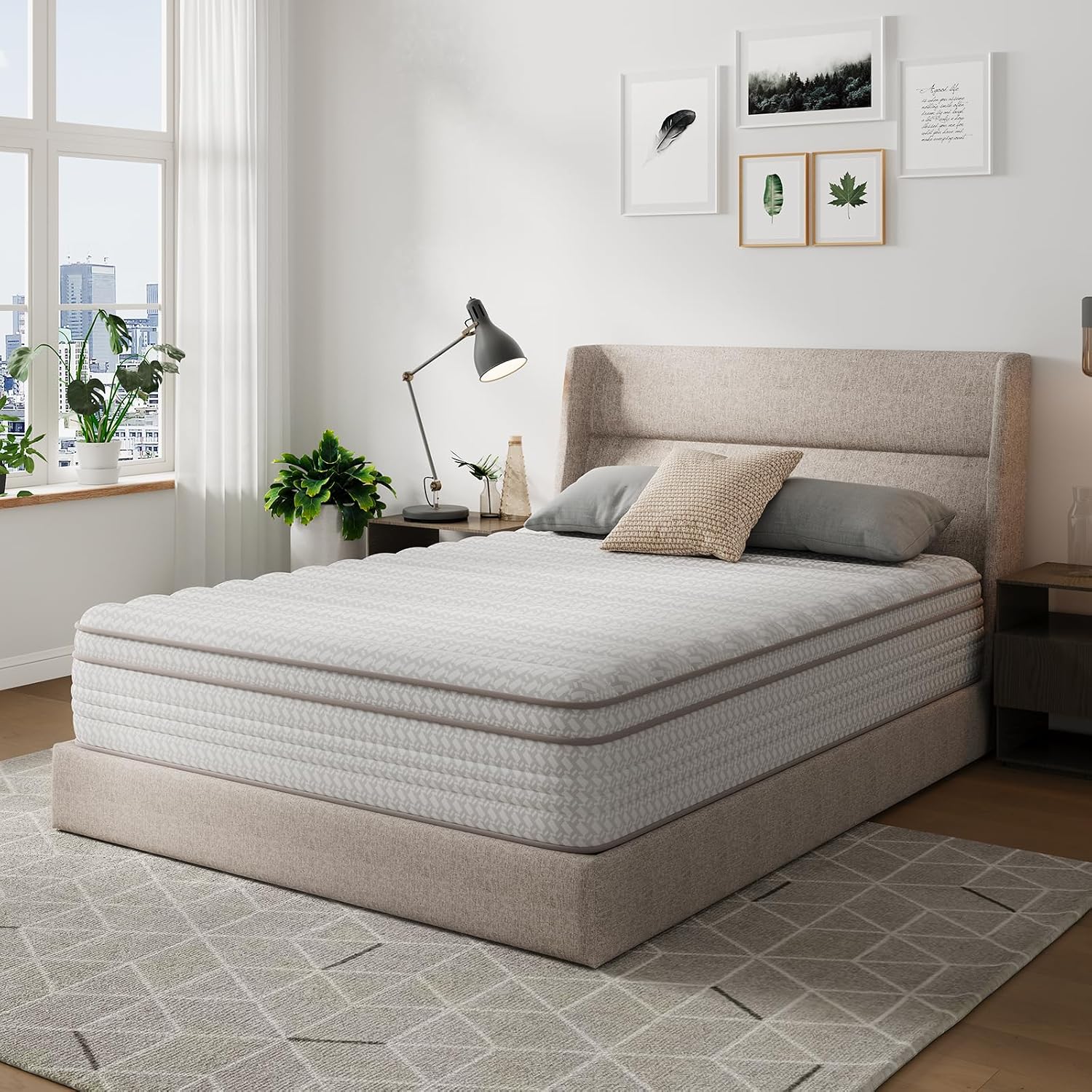 Memory Foam Mattress In A Box Queen - مرتبة بحجم كوين 12 بوصة، مرتبة